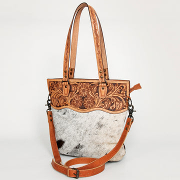 American Darling Cross Body Hand Tooled Hair on-Genuine Leather Western Women Bag Handbag Purse | Crossbody for Cute